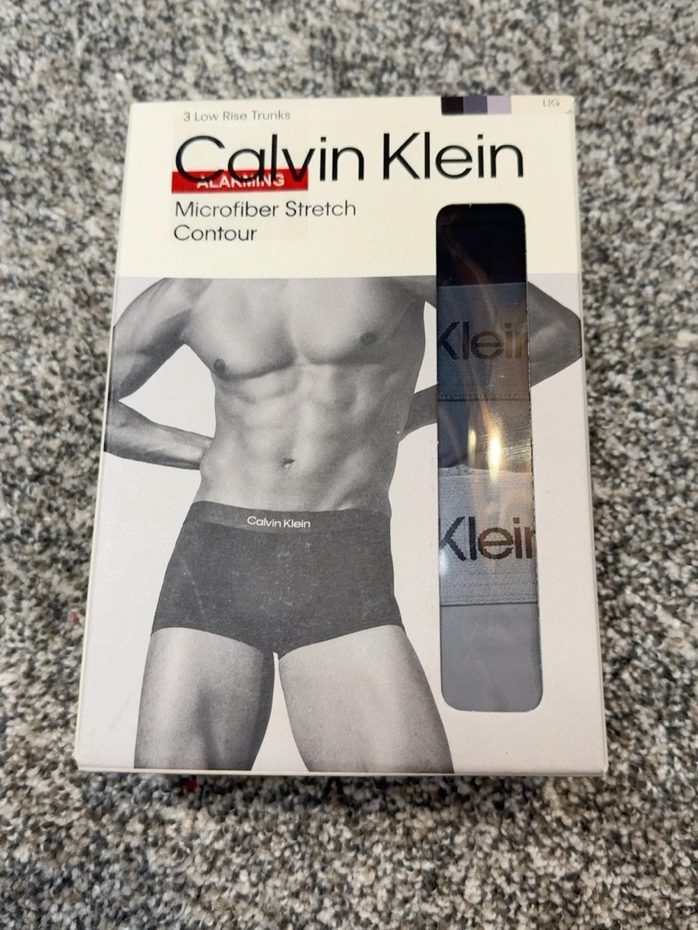 Calvin Klein Microfiber Stretch Contour Low Rise Trunks 3 Pack Large NEW